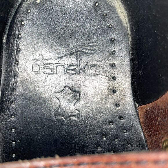 Dansko Women’s Work Mary Jane’s Size 38 U.S. 7 M Brown Leather Occupational - Picture 2 of 12